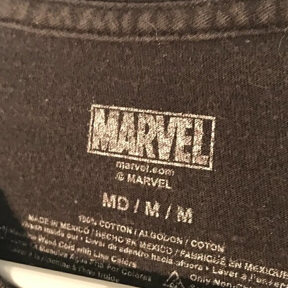 MARVEL Deadpool Logo Black Short Sleeve Tee Shirt - Picture 5 of 7